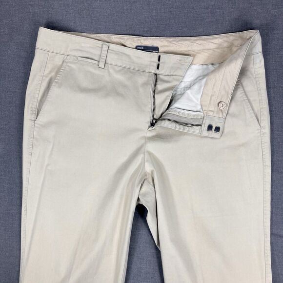 Vince Chino Pants Women 14 Cream Straight Leg Classic Career Preppy Basic Casual - Picture 4 of 14